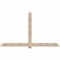 Ekena Millwork Eugene Smooth Timber Gable Bracket, Douglas Fir, 96"W x 56"H x 1 1/2"D x 5 1/2"F, 14/12 Pitch GBW096X56X0206EUG00SDF - alternate 1